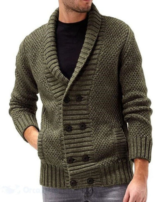 MADE TO ORDER Men hand knit cardigan 140A - KnitWearMasters
