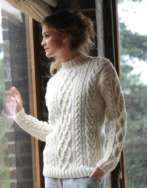 Womens Hand Knit Turtleneck Sweater 45K – KnitWearMasters