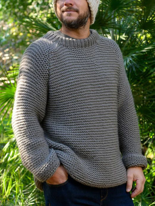 Men's Hand Knit Turtleneck Wool Sweater 157B