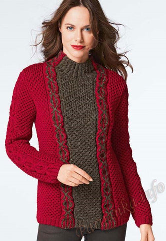 Womens Hand Knit Wool  Turtleneck Sweater 85K - KnitWearMasters