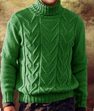 Men's Hand Knitted Turtleneck Wool Sweater 214B - KnitWearMasters