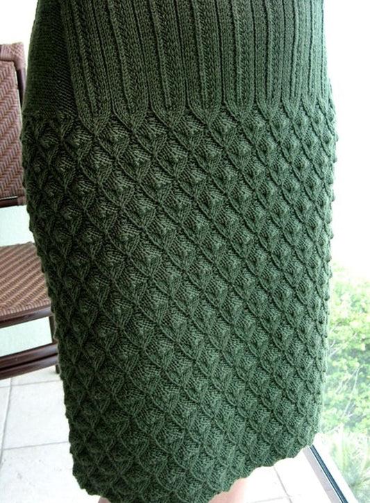 Women's Hand Knit Skirt 68E - KnitWearMasters