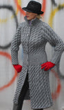 Womens Hand Knit Wool Coat.26F - KnitWearMasters