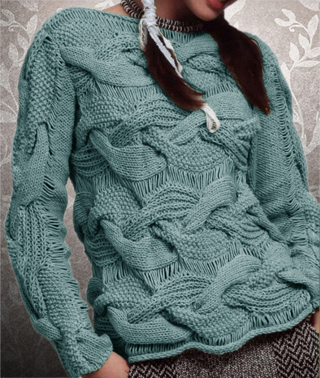 Women's Hand Knitted Boatneck Sweater 10C - KnitWearMasters