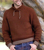 Men Hand Knit Turtleneck Sweater 239B