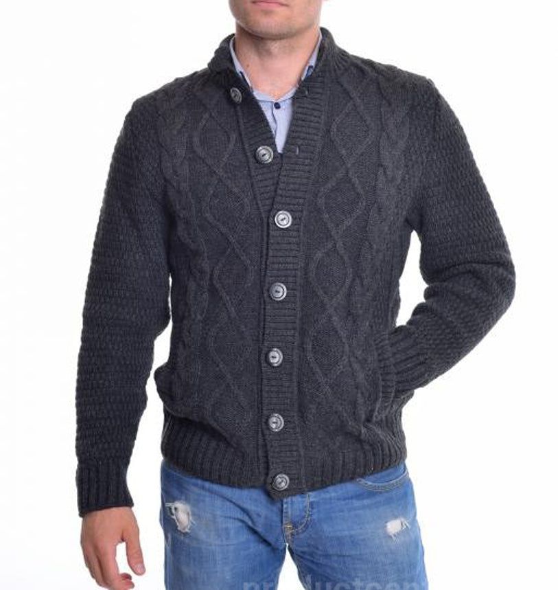 MENS HAND KNITTED WOOL CARDIGAN 90A - KnitWearMasters