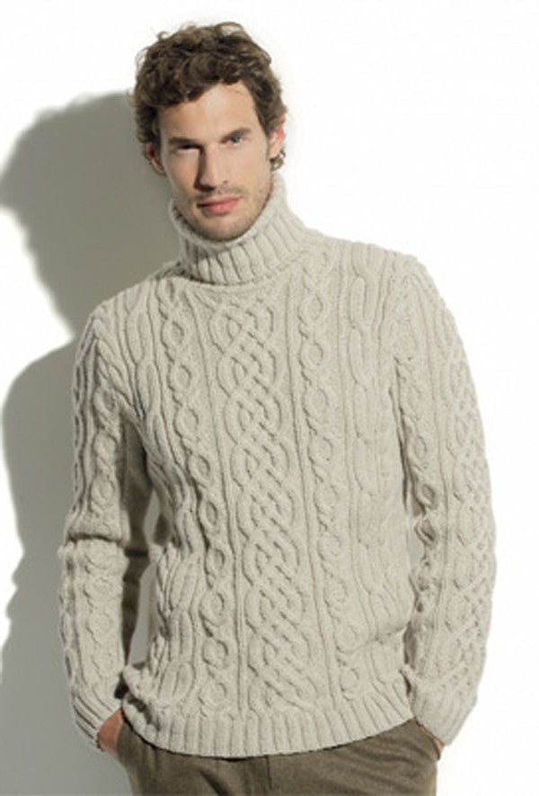 Men's Hand Knitted Turtleneck Sweater 11B - KnitWearMasters