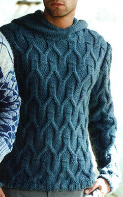 Men's Hand Knitted Hooded Sweater 18B - KnitWearMasters