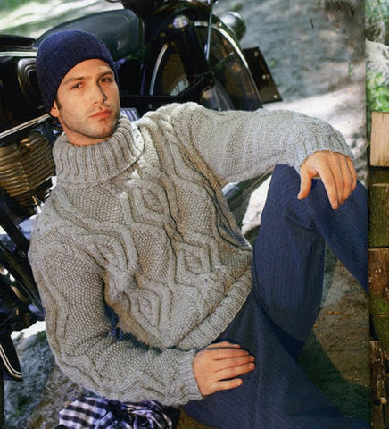 Men's Hand Knitted Turtleneck Sweater 36B - KnitWearMasters