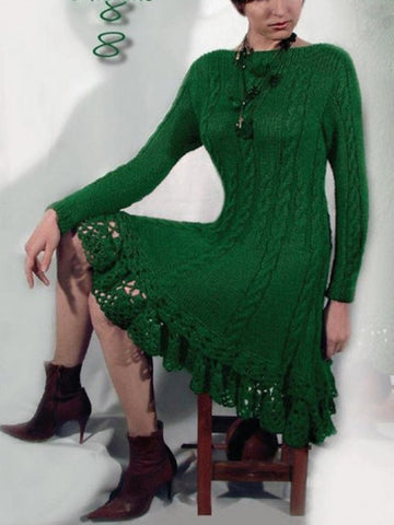 Women's Hand Knitted Dress 11E - KnitWearMasters