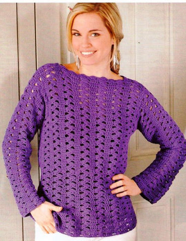 Made-to-order Women Crochet Blouse, 2S - KnitWearMasters