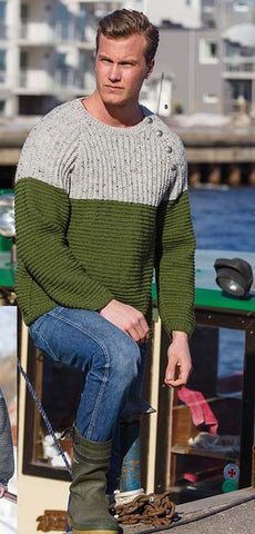 Men's Hand Knitted Crewneck Sweater 57B - KnitWearMasters