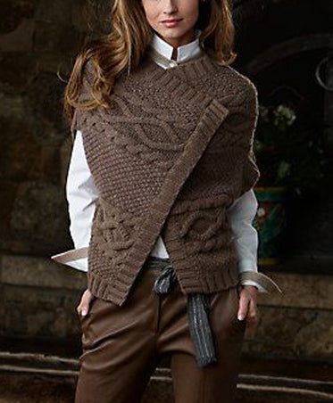 Womens Hand Knit Wool Vest 47N - KnitWearMasters