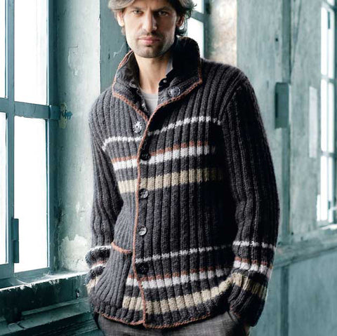 Mens hand knitted wool cardigan 145A – KnitWearMasters