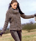 Women's Hand Knit Cowl Neck Sweater 34H - KnitWearMasters