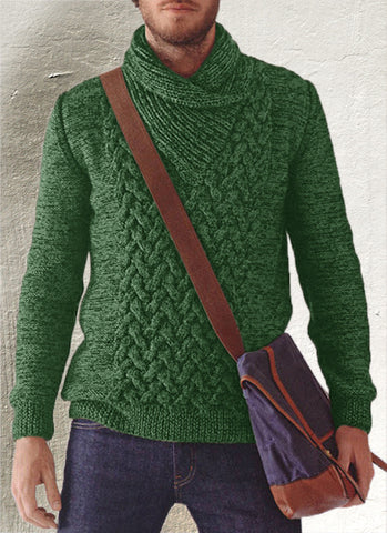 Men's Hand Knitted Shawl Collar Sweater 42B - KnitWearMasters