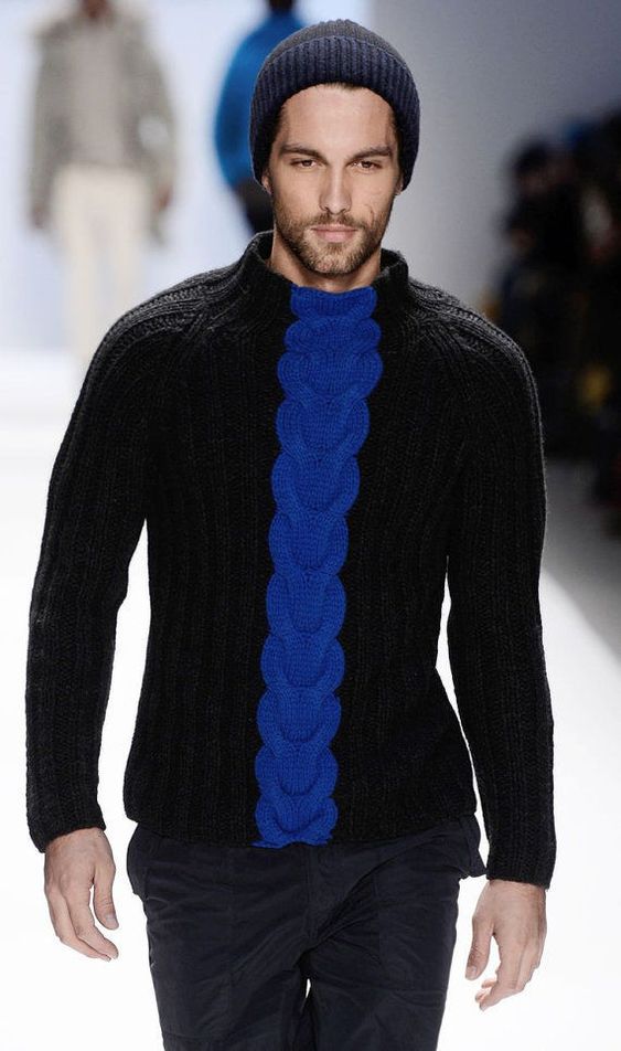 Men's Hand Knit Turtleneck Sweater 123B - KnitWearMasters