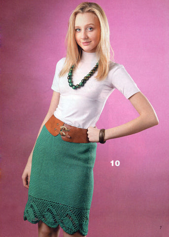 Women's Hand Knit Skirt 69E - KnitWearMasters