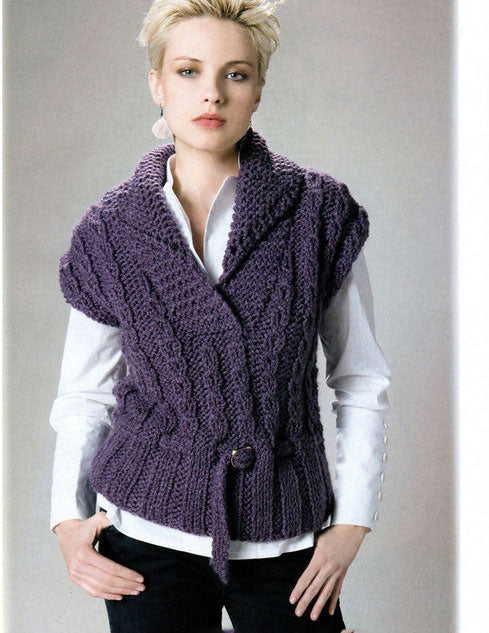 Womens Hand Knit Wool Vest 50N - KnitWearMasters
