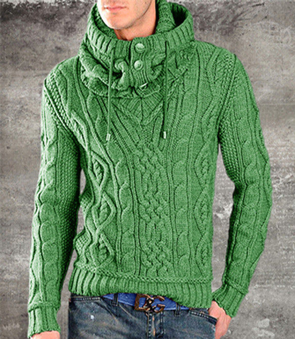 Men's Hand Knitted V-Neck Sweater 26B - KnitWearMasters