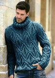 Men's Hand Knit Turtleneck Sweater 292B - KnitWearMasters
