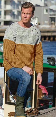Men's Hand Knitted Crewneck Sweater 287B - KnitWearMasters