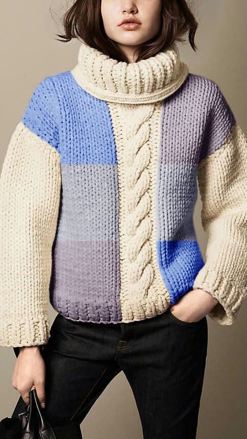 Women's Hand Knit Turtleneck Sweater 100K - KnitWearMasters