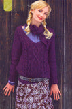 Women's Hand Knit V-neck Sweater 56J - KnitWearMasters