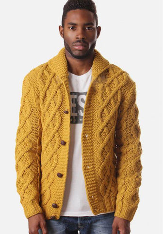 MADE TO ORDER MEN HAND KNIT CARDIGAN 132A - KnitWearMasters