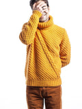Men's Hand Knit Turtleneck Sweater 116B - KnitWearMasters