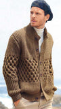 Men's Hand Knit Buttoned Cardigan 14A - KnitWearMasters