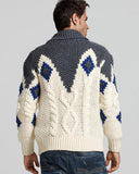 Men's hand knit buttoned cardigan 11A - KnitWearMasters