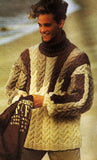 Men's Hand Knit Wool Turtleneck Sweater 69B - KnitWearMasters