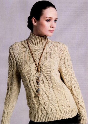 Womens Hand Knit Turtleneck Sweater 47K – KnitWearMasters