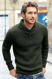 Men's Handmade Shawl Collar Sweater 108B by KnitWearMasters