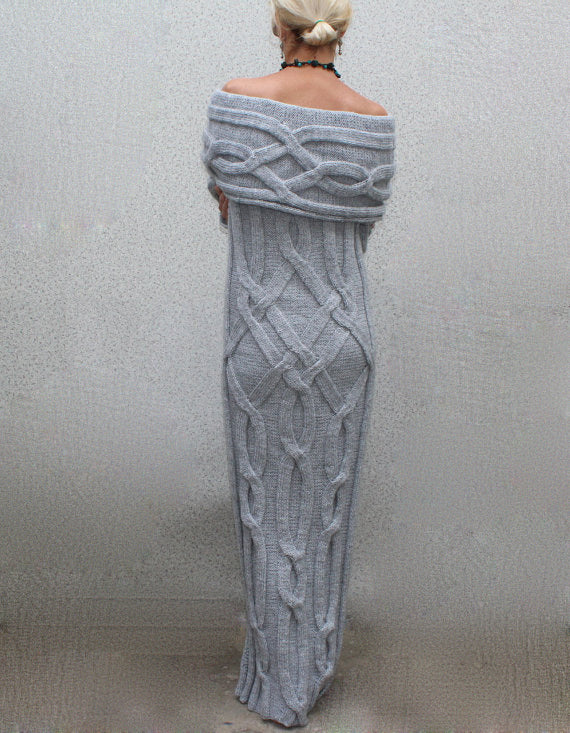 Women's Hand Knitted Dress 4E - KnitWearMasters