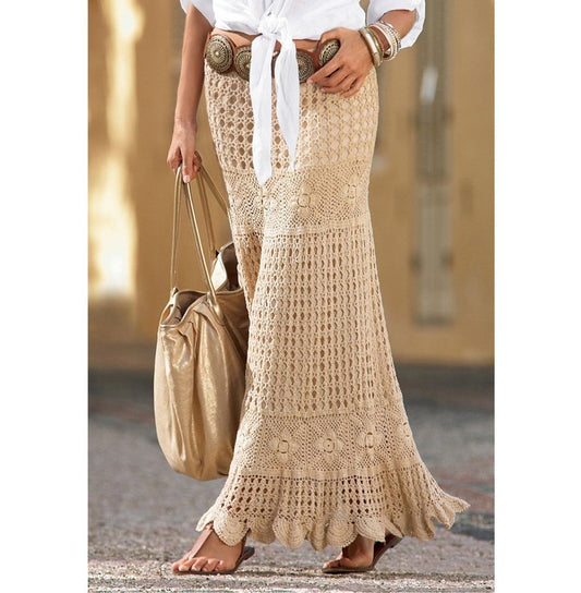 Made-to-order Women Crochet Maxi Skirt, 15S - KnitWearMasters