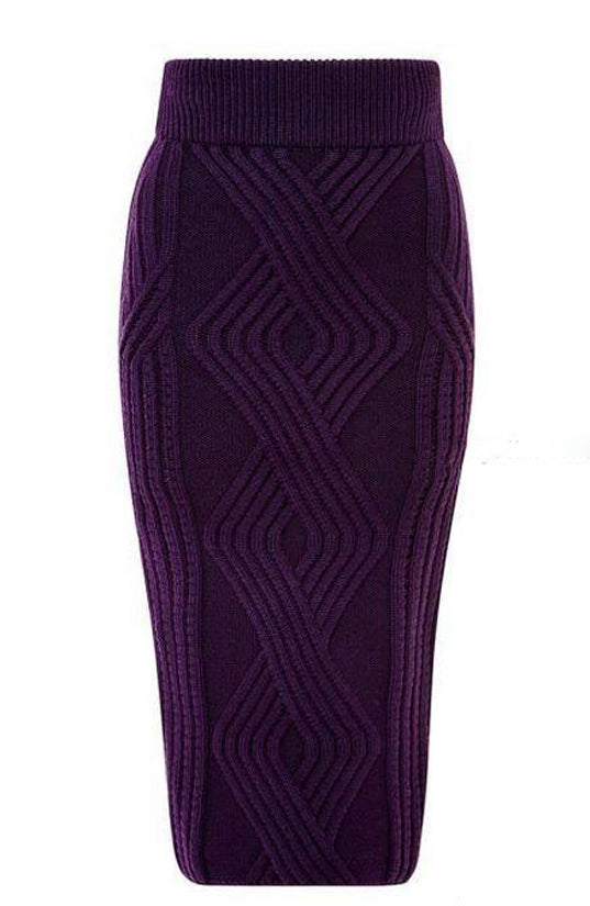 Women's Hand Knit Skirt 85E - KnitWearMasters