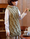 Womens Hand Knit Wool Vest 84N - KnitWearMasters