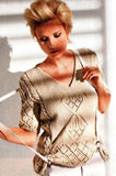 Women's Hand Knit V-neck Sweater 62J - KnitWearMasters