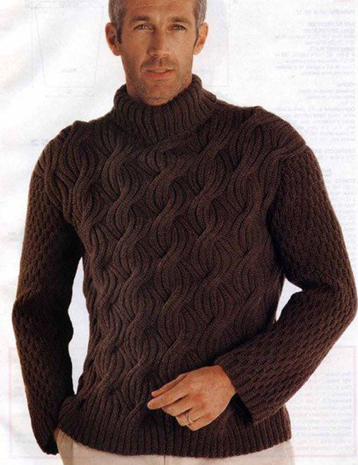 Men's Hand Knit Sweater 190B - KnitWearMasters