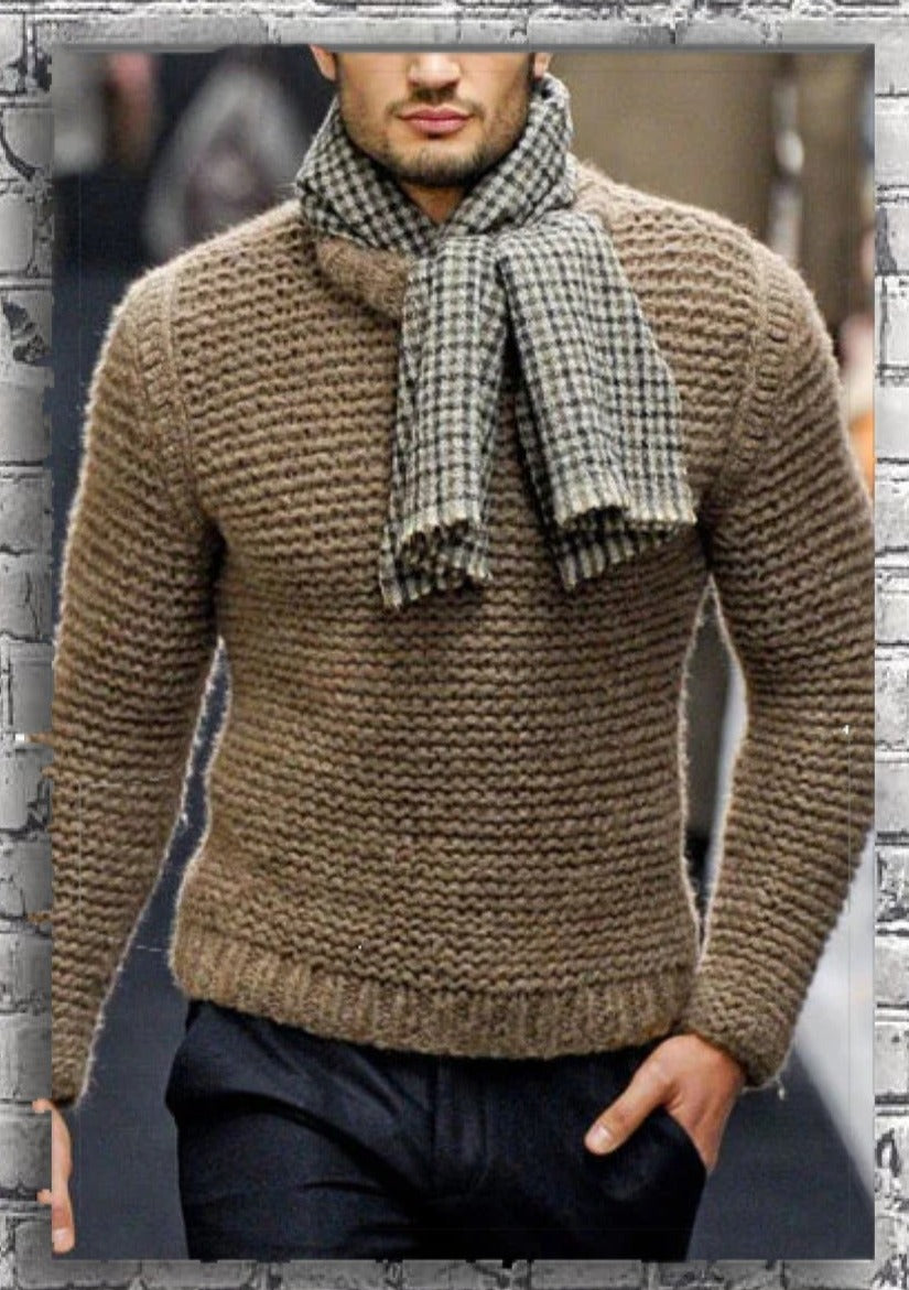 Men's Hand Knit Sweater 101B by KnitWearMasters